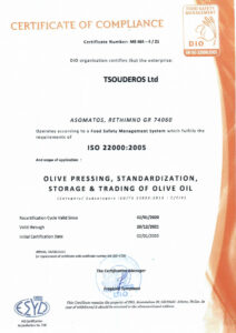 ISO-22000 Certificate